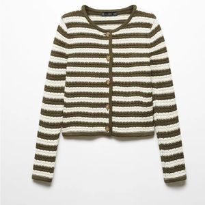 Mango Striped Cardigan